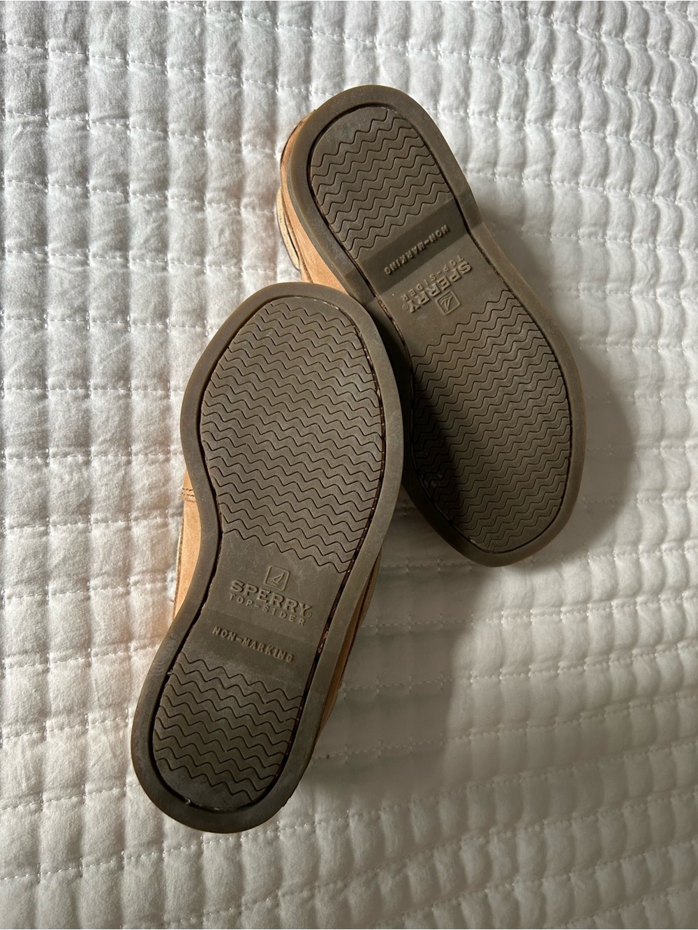 Sperry Tan Leather Boat Shoes Toddler Boy Size 9 - Picture 5 of 6